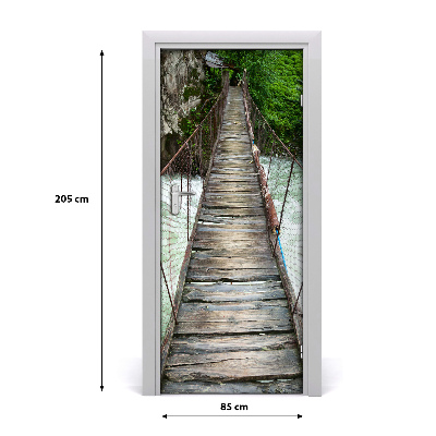 Naklejka fototapeta na drzwi Most wiszący