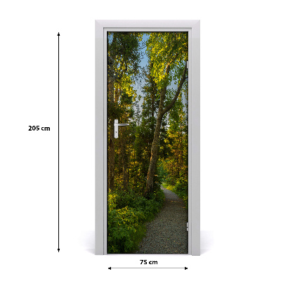 Naklejka fototapeta na drzwi Ścieżka w lesie