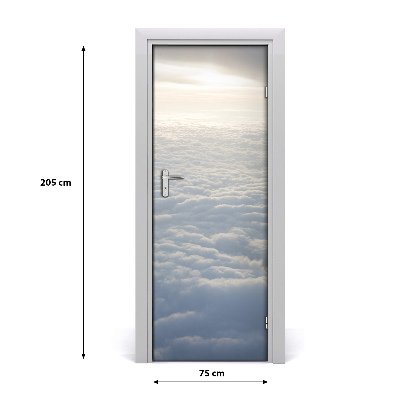Naklejka fototapeta na drzwi Lot nad chmurami