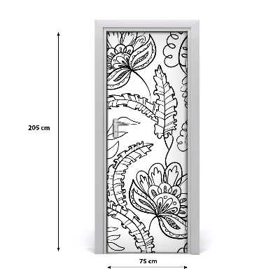 Okleina samoprzylepna na drzwi Tło Zentangle