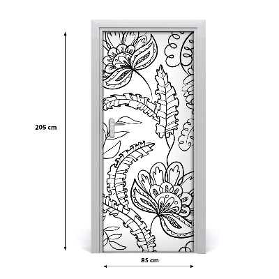 Okleina samoprzylepna na drzwi Tło Zentangle