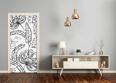 Okleina samoprzylepna na drzwi Tło Zentangle