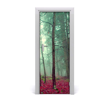 Naklejka fototapeta na drzwi Las jesienią