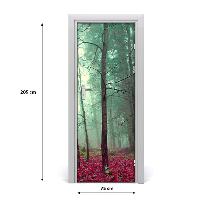 Naklejka fototapeta na drzwi Las jesienią
