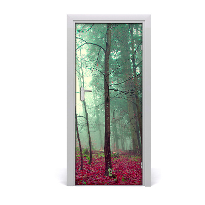 Naklejka fototapeta na drzwi Las jesienią