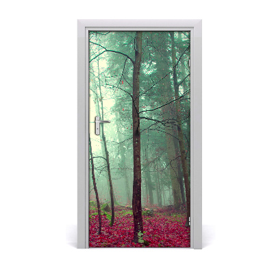 Naklejka fototapeta na drzwi Las jesienią
