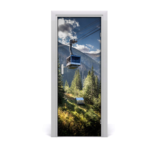 Naklejka fototapeta na drzwi Kolejka górska