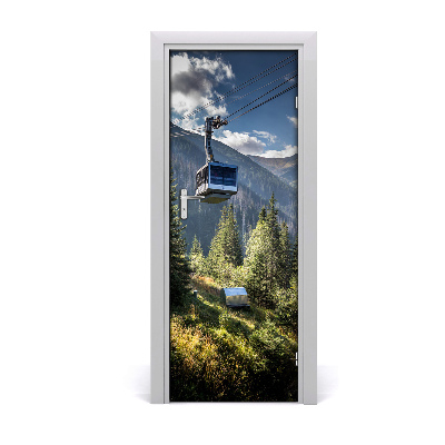 Naklejka fototapeta na drzwi Kolejka górska
