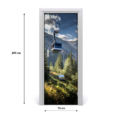 Naklejka fototapeta na drzwi Kolejka górska