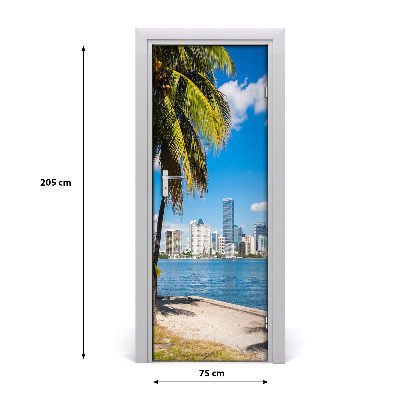Fototapeta samoprzylepna na drzwi do domu Miami