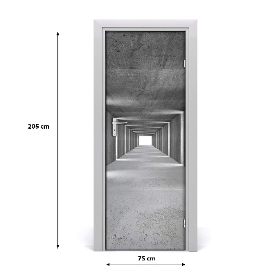 Naklejka samoprzylepna na drzwi Betonowy tunel