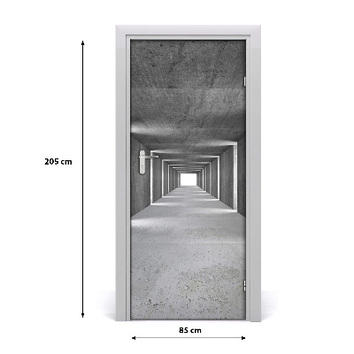 Naklejka samoprzylepna na drzwi Betonowy tunel