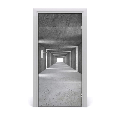 Naklejka samoprzylepna na drzwi Betonowy tunel
