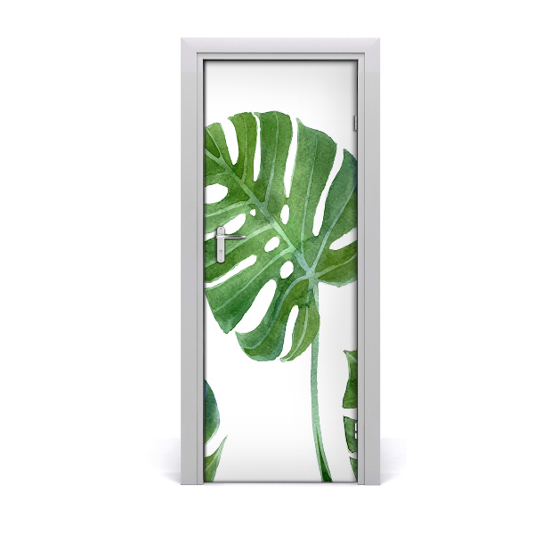 Okleina samoprzylepna fototapety na drzwi Monstera