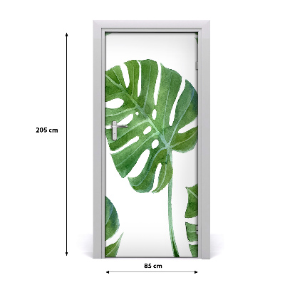 Okleina samoprzylepna fototapety na drzwi Monstera