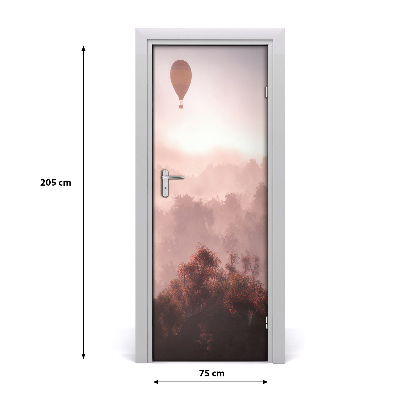Naklejka fototapeta na drzwi Latający balon las
