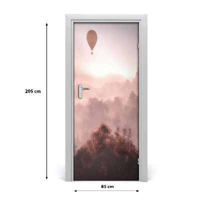 Naklejka fototapeta na drzwi Latający balon las