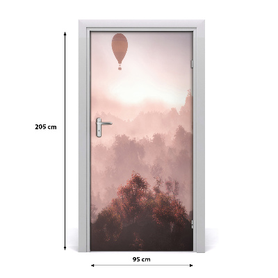Naklejka fototapeta na drzwi Latający balon las