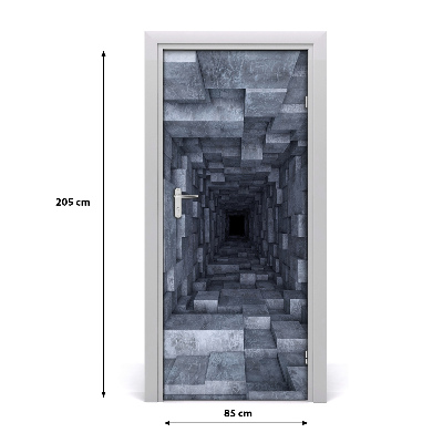 Naklejka samoprzylepna na drzwi Tunel