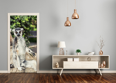 Naklejka samoprzylepna na drzwi Lemur