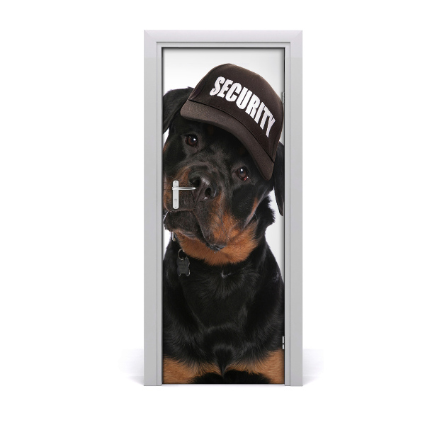 Naklejka samoprzylepna na drzwi Rottweiler