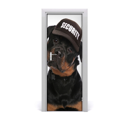 Naklejka samoprzylepna na drzwi Rottweiler