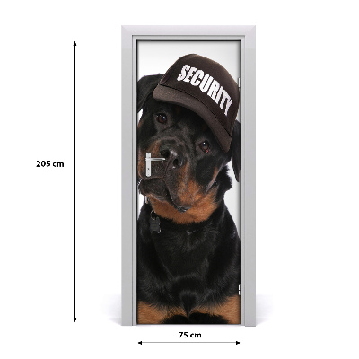 Naklejka samoprzylepna na drzwi Rottweiler