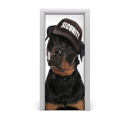Naklejka samoprzylepna na drzwi Rottweiler