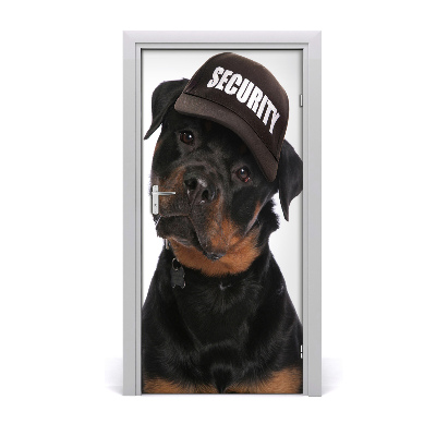 Naklejka samoprzylepna na drzwi Rottweiler