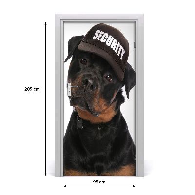 Naklejka samoprzylepna na drzwi Rottweiler
