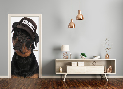 Naklejka samoprzylepna na drzwi Rottweiler
