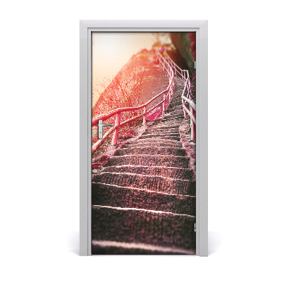 Fototapeta samoprzylepna na drzwi Schody w górach