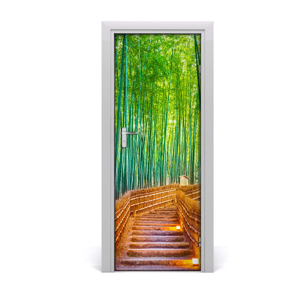 Fototapeta samoprzylepna na drzwi Las bambusowy