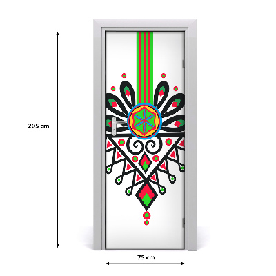 Naklejka samoprzylepna na drzwi Polski wzór ludowy