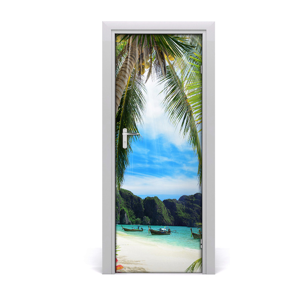 Naklejka fototapeta na drzwi Tropikalna plaża