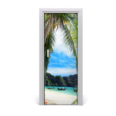 Naklejka fototapeta na drzwi Tropikalna plaża