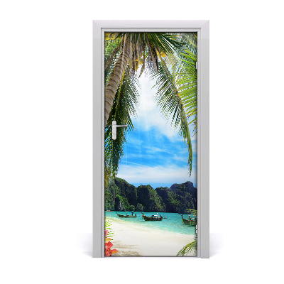 Naklejka fototapeta na drzwi Tropikalna plaża