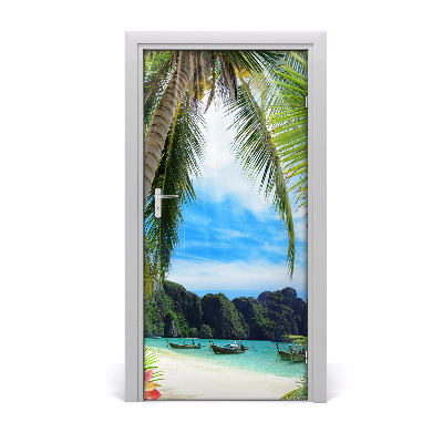 Naklejka fototapeta na drzwi Tropikalna plaża