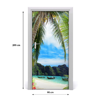 Naklejka fototapeta na drzwi Tropikalna plaża