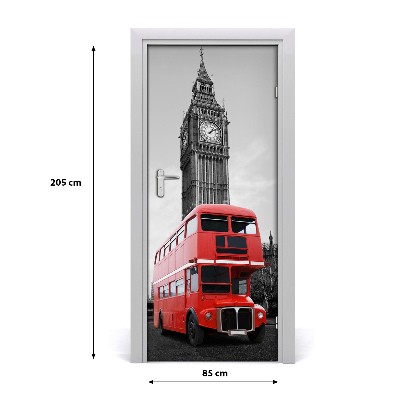 Fototapeta samoprzylepna DRZWI Londyński autobus