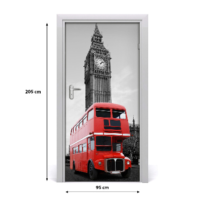 Fototapeta samoprzylepna DRZWI Londyński autobus