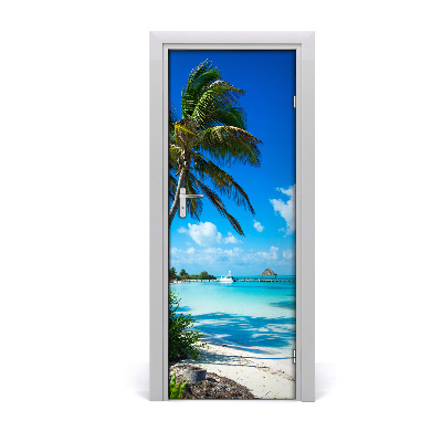Naklejka fototapeta na drzwi Tropikalna plaża