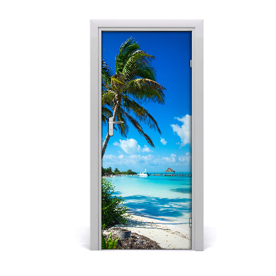 Naklejka fototapeta na drzwi Tropikalna plaża
