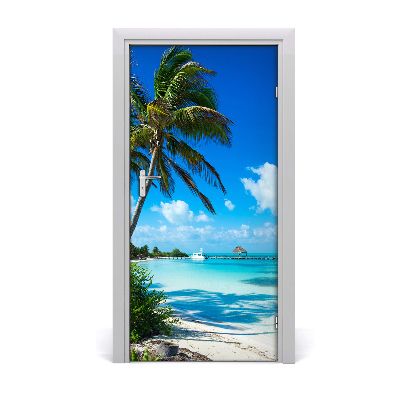 Naklejka fototapeta na drzwi Tropikalna plaża