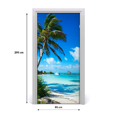 Naklejka fototapeta na drzwi Tropikalna plaża