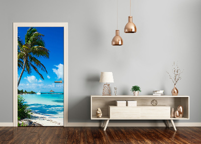 Naklejka fototapeta na drzwi Tropikalna plaża