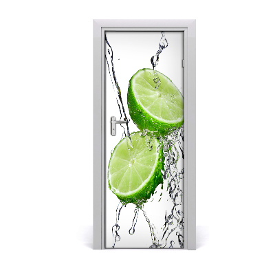Naklejka na drzwi do domu samoprzylepna Limonka
