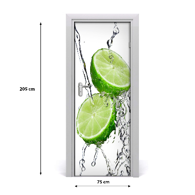 Naklejka na drzwi do domu samoprzylepna Limonka