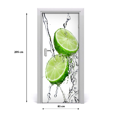Naklejka na drzwi do domu samoprzylepna Limonka