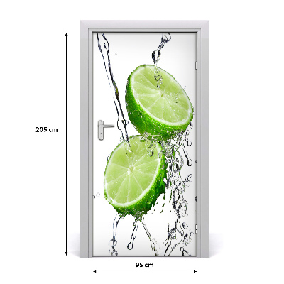 Naklejka na drzwi do domu samoprzylepna Limonka